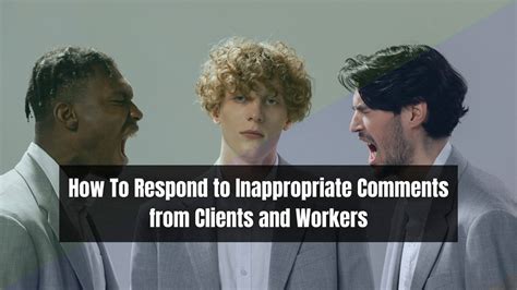 Web. . How to respond to inappropriate comments